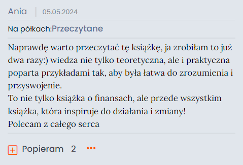 Opinia czytelnika o książce Metamorfoza Finansowa