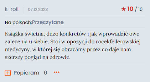 Opinia czytelnika Poradnika Zdrowia 1