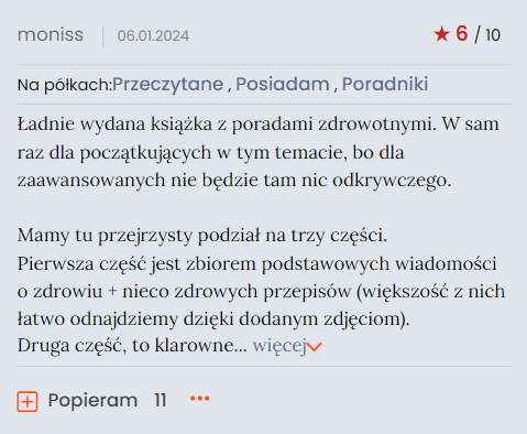 Opinia czytelnika Poradnika Zdrowia 4