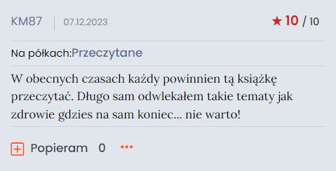 Opinia czytelnika Poradnika Zdrowia 8